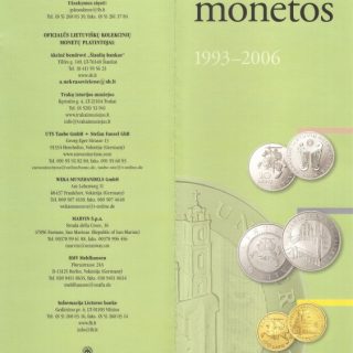 1993-2006 Lietuviškų kolekcinių monetų katalogas