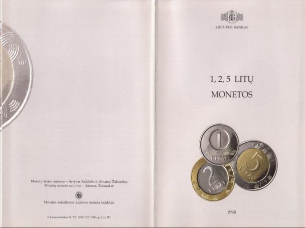 1998 litų monetų lankstinukas