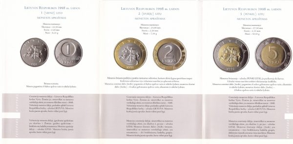 1998 litų monetų lankstinukas - Image 2