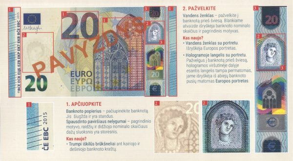 20 eurų atpažinimo lankstinukas - Image 2