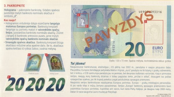 20 eurų atpažinimo lankstinukas - Image 3