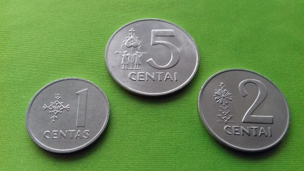 1991 1, 2 ir 5 centai