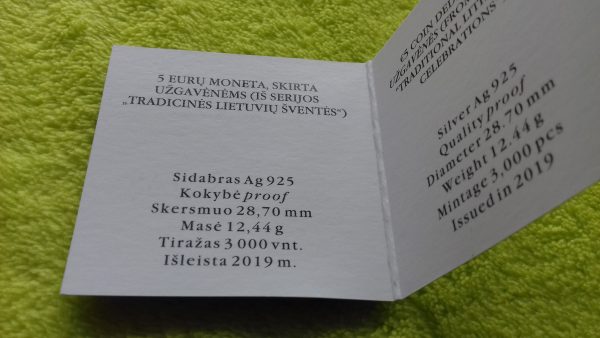 2019 moneta, skirta Užgavėnėms - Image 8