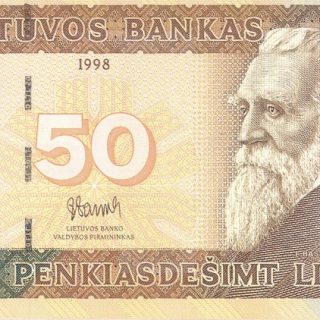 1998 50 litų lankstinukas