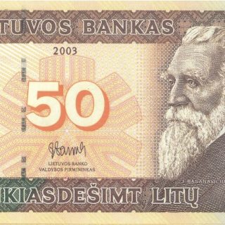2003 50 litų lankstinukas