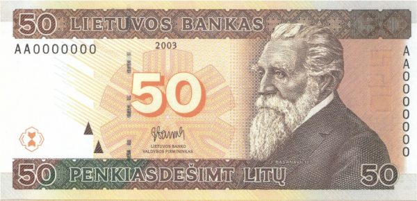 2003 50 litų lankstinukas