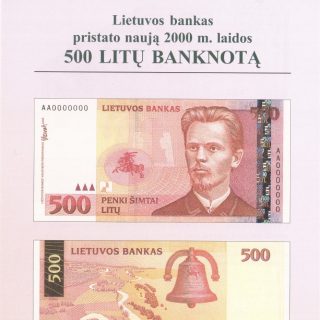 2000 500 litų skrajutė