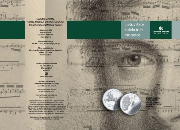 2015 Lankstinukas Mykolo Kleopo Oginskio 250-osios gimimo metinės