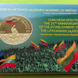2013 moneta, skirta Lietuvos sąjūdžio įkūrimo 25-mečiui