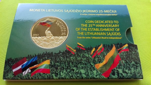 2013 moneta, skirta Lietuvos sąjūdžio įkūrimo 25-mečiui