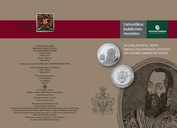 2015 Lankstinukas Mikalojaus Radvilos Juodojo 500-osios gimimo metinės