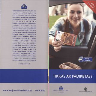 Euro atpažinimo lankstinukas