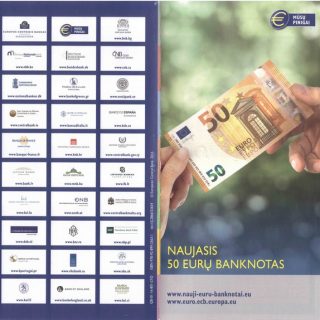 Naujasis 50 eurų banknotas lankstinukas