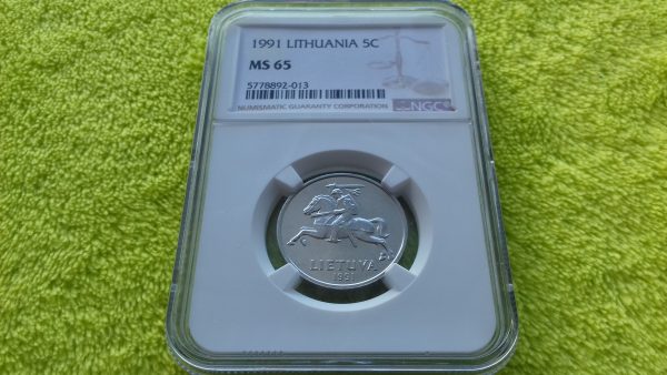 1991 5 centai MS 65