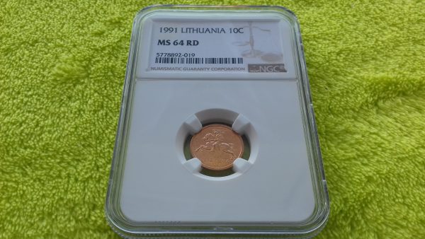1991 10 centų MS 64 RD