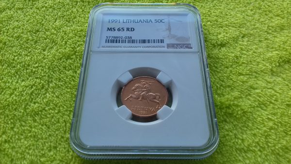 1991 50 centų MS 65 RD
