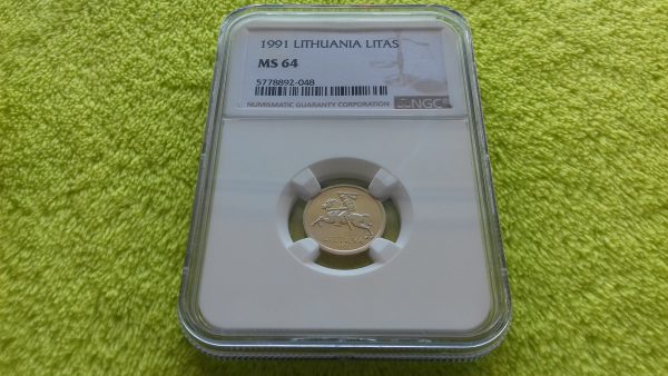 1991 1 litas MS 64