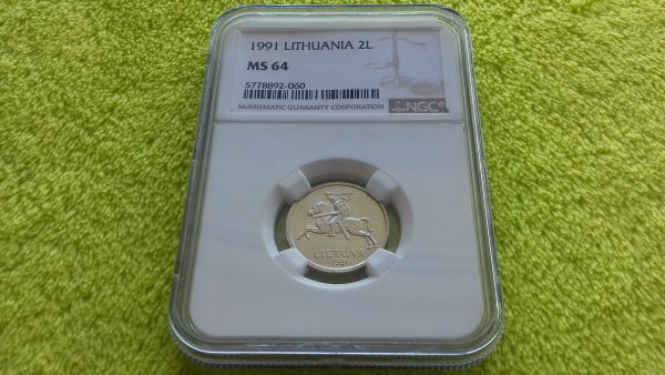 1991 2 litai MS 64