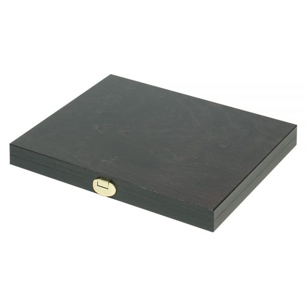 Solidi tikro medžio dėžutė sertifikuotoms monetoms "Solid wood case carus-1" su raudona palete - Image 4