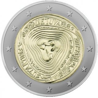2019 2 € moneta, skirta sutartinėms, lietuvių daugiabalsėms dainoms (įrašytoms į UNESCO Reprezentatyvųjį žmonijos nematerialaus kultūros paveldo sąrašą)