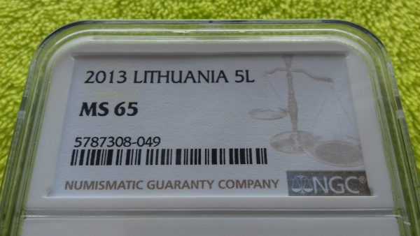 2013 5 litai MS 65 - Image 2
