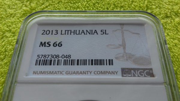 2013 5 litai MS 66 - Image 2
