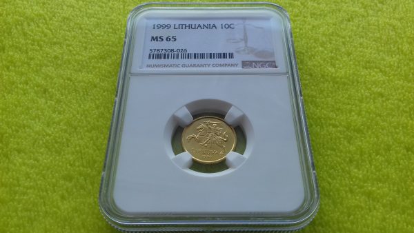 1999 10 centų MS 65
