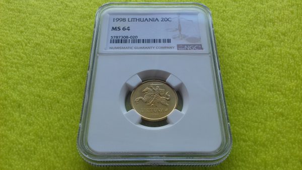 1998 20 centų MS 64
