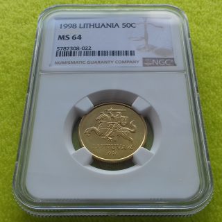 1998 50 centų MS 64