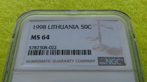 1998 50 centų MS 64 - Image 2