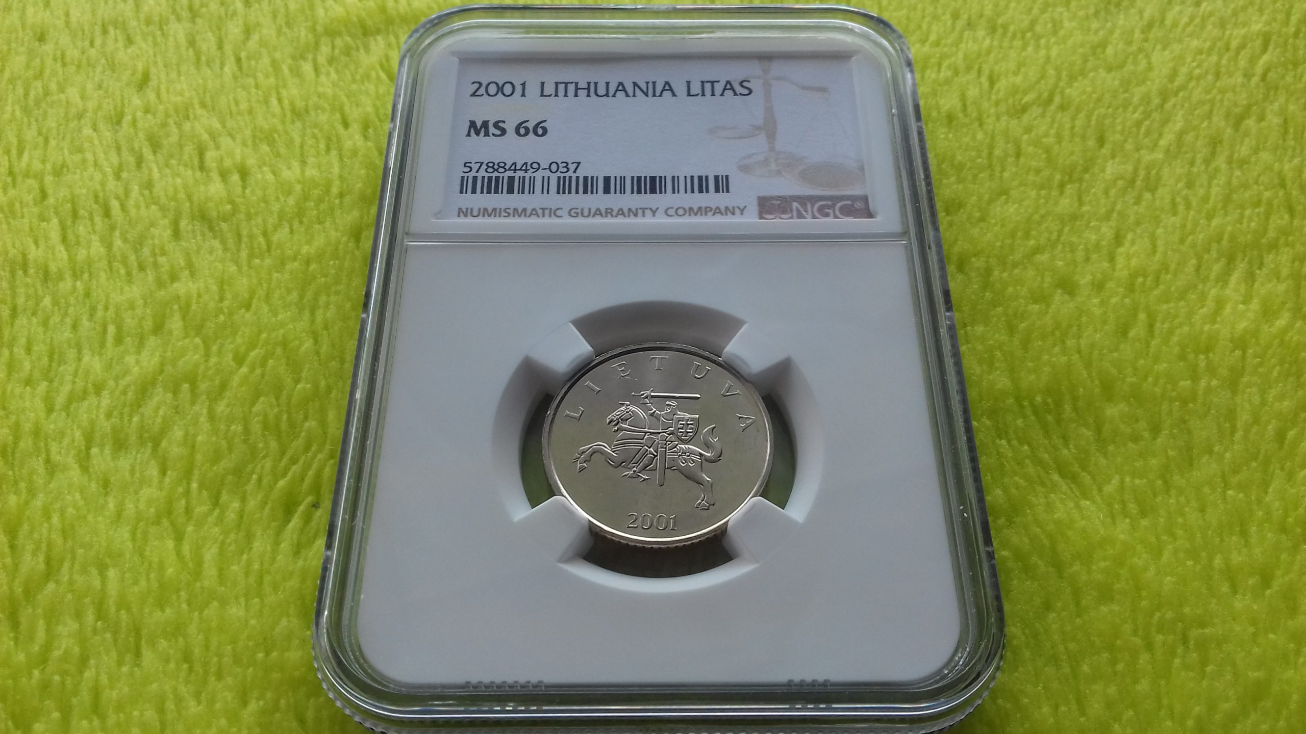 2001 1 litas MS 66