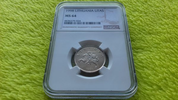 1998 1 litas MS 64
