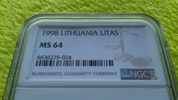 1998 1 litas MS 64 - Image 2