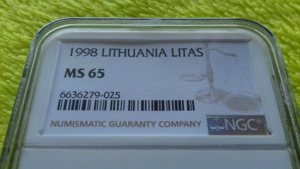1998 1 litas MS 65 - Image 2