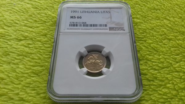 1991 1 litas MS 66