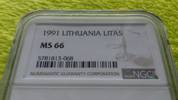 1991 1 litas MS 66 - Image 2