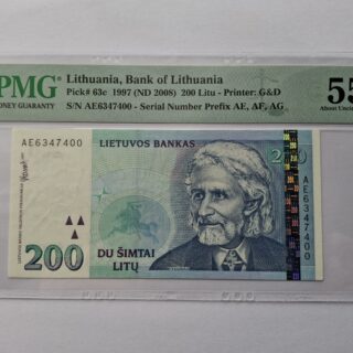 1997 200 litų aUNC 55
