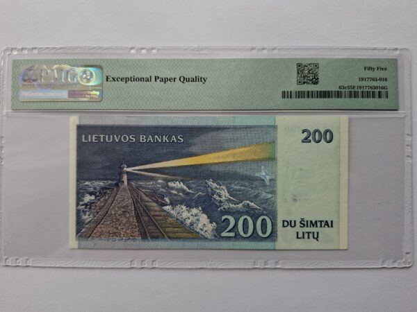 1997 200 litų aUNC 55 - Image 3