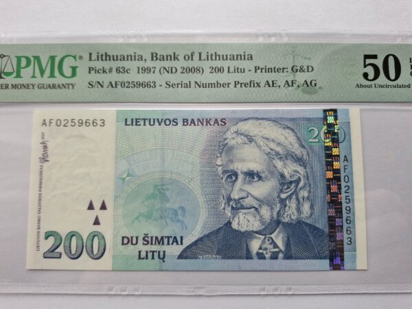 1997 200 litų aUNC 50 - Image 2