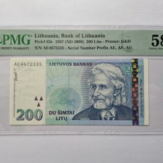 1997 200 litų aUNC 58