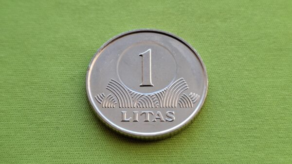 1998 1 litas UNC su defektais - Image 2