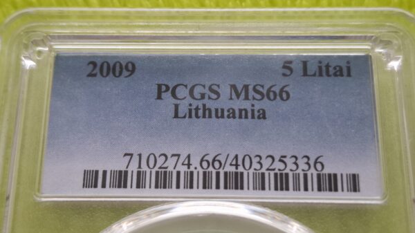 2009 5 litai MS 66 - Image 2