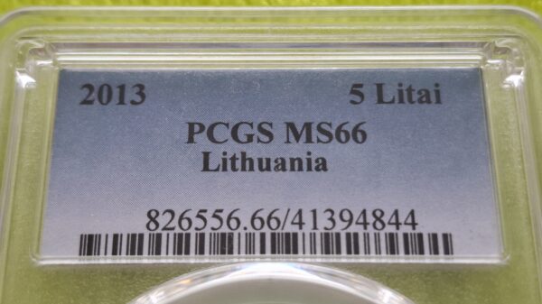 2013 5 litai MS 66 - Image 2