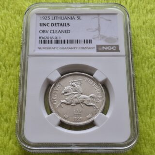 1925 5 litai UNC details