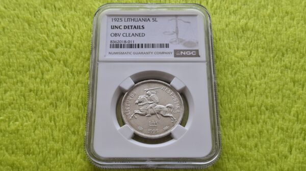 1925 5 litai UNC details