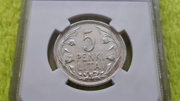 1925 5 litai UNC details - Image 5