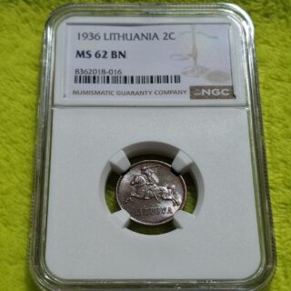1936 2 centai MS 62 BN
