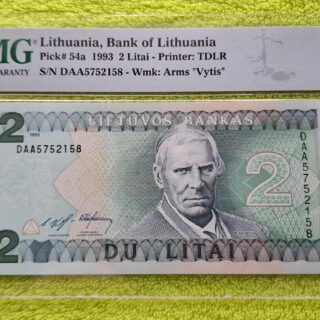 1993 2 litai UNC 66