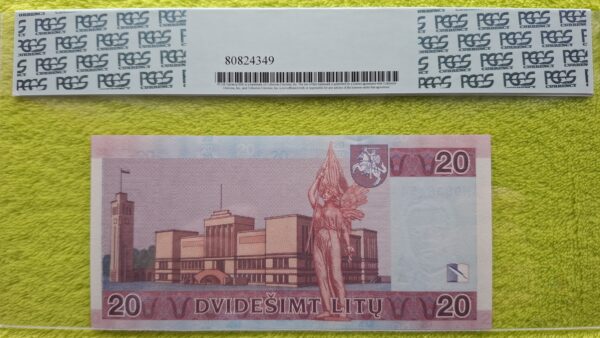 2007 20 litų UNC 66 - Image 2