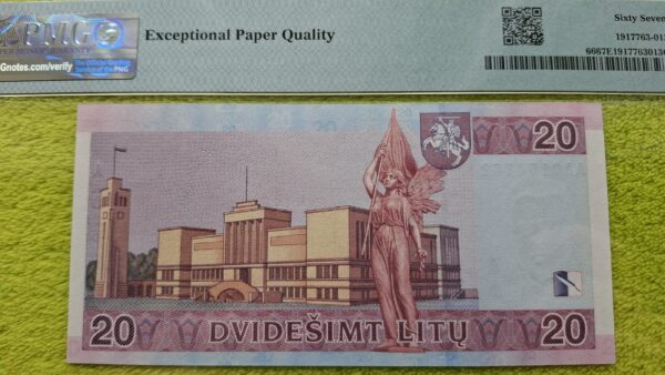 2001 20 litų UNC 67 - Image 4